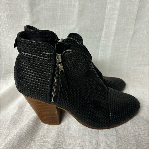 Rag & Bone New York Made in Italy Margot dual side zip heeled booties SZ 40/9.5 - Picture 5 of 7